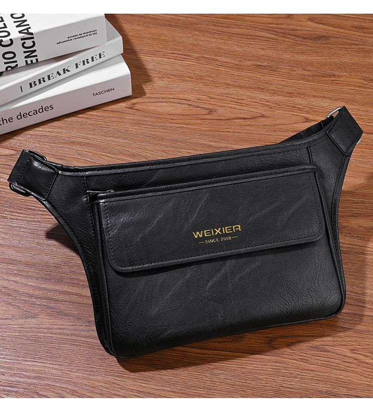 Borsa a tracolla impermeabile da uomo - Elegante borsa a tracolla con grande capacità, materiale PU resistente, perfetta per l'uso quotidiano e i viaggi_voghion.com