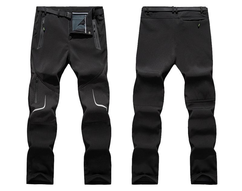 Pantalon unisexe 001, pantalon softshell d'hiver épais, doublé polaire et coupe-vent, résistant à l'usure, idéal pour la randonnée en extérieur (C181)._voghion.com