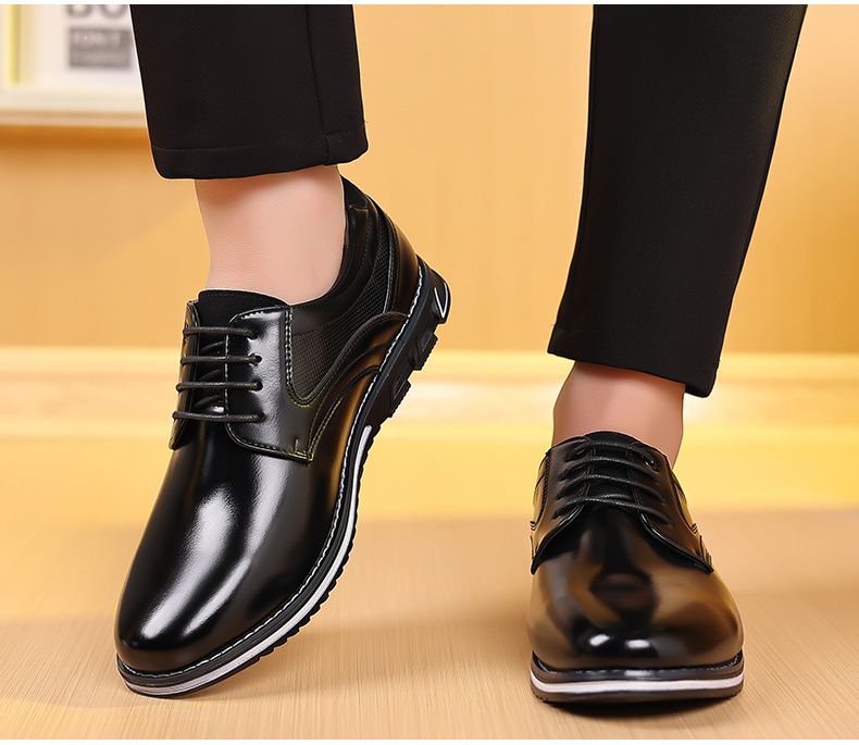 Mildon 9901 cross-border men's leather shoes men's large size 38-48 work Fashion OPP bag packaging without shoe box_voghion.com