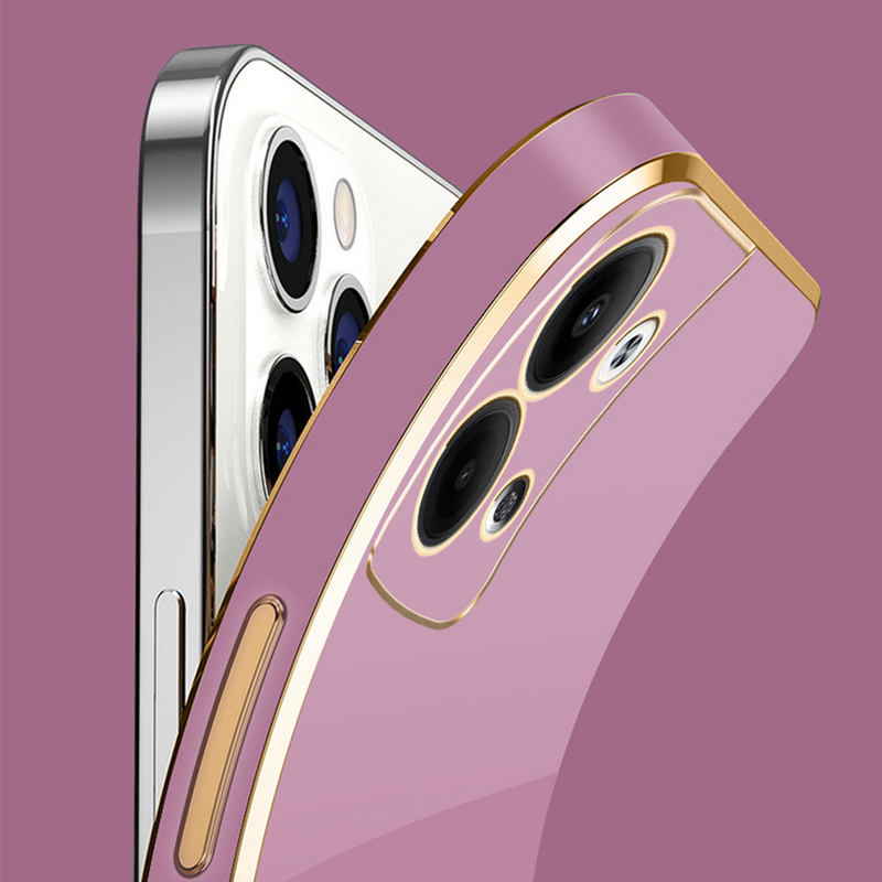 For Vivo V25 5G Case Vivo V25e Luxury Plating Straight Edge TPU Soft Cover Vivo V25 V 25 E V2202 V2201 Camera Shockproof Coque_voghion.com