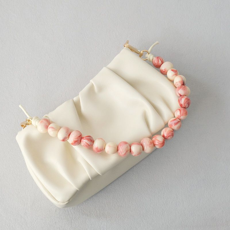 Fashion Acrylic Versatile Iridescent Bead Accessories Strap Single Shoulder Lanyard Bag Phone Chain_voghion.com