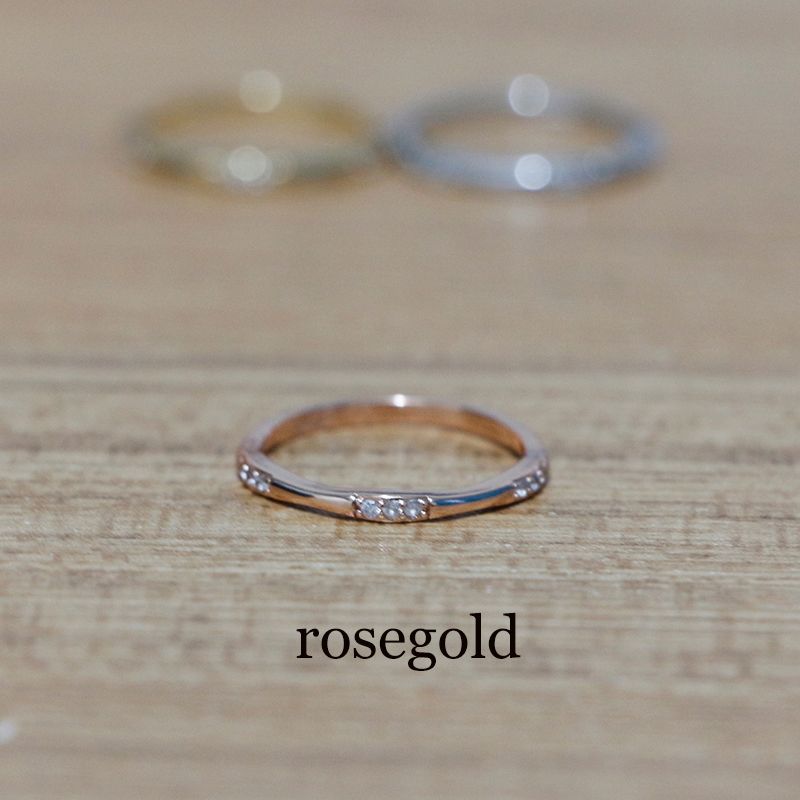 Anello di fidanzamento semplice e alla moda per le donne, nove anelli di nozze minimalisti in oro con cristalli lucidi, taglia 5 - 10_voghion.com