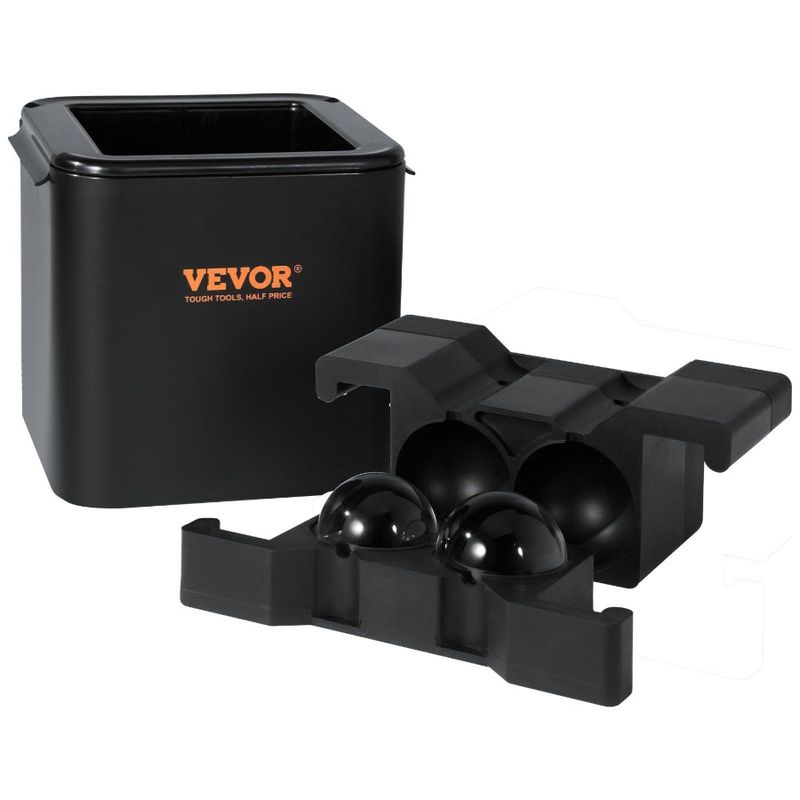 Sfera di ghiaccio a 4 cavità, morsetto da 2,36 pollici con sfera di stoccaggio, sfera trasparente rotonda, cubo di ghiaccio trasparente, ghiaccio e ghiaccio, sacchetto per il ghiaccio_voghion.com