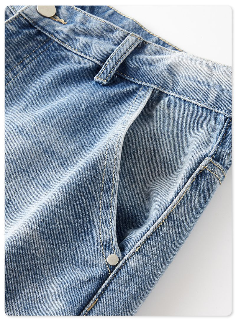 Muške traperice ravnog kroja, vintage široke, modne, oprane, stare_voghion.com