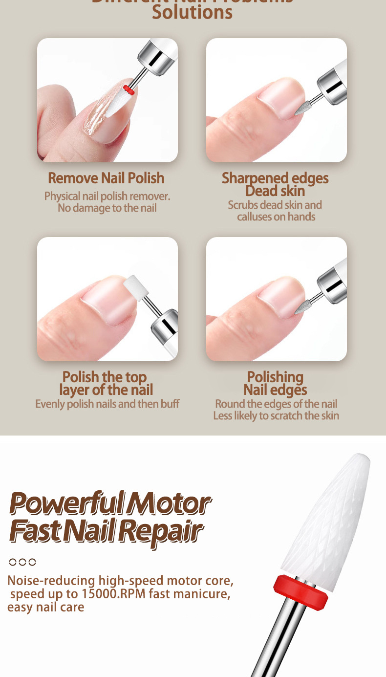 Uusi moottoripyöräkone Nail Art -erityinen kannettava manikyyrikone sähköinen manikyyrisarja Mini pieni sähköinen moottoripyöräkone_voghion.com