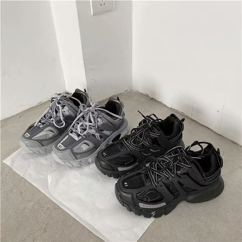 Beijiang Wolf Niche Summer New Black Dad Shoes Men Thick Sole Height Increasing Internet Celebrity Ins Trend_voghion.com