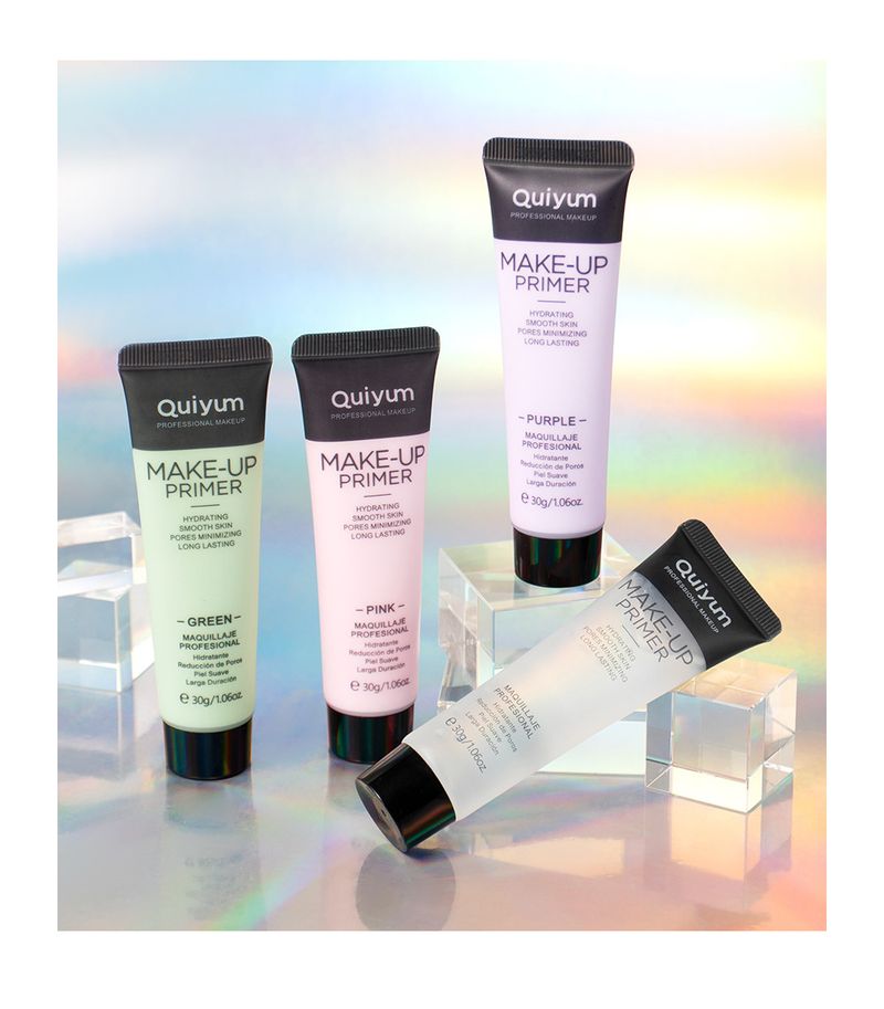 QUIYUM Makeup Primer 4 Kleuren (Kleurendoos) 30g Hydraterende en licht hydraterende hydraterende primer_voghion.com