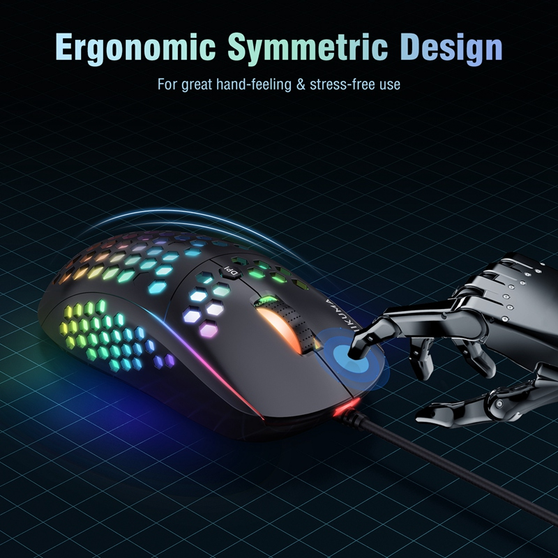 Die kabelgebundene neue CW-Profi-Gaming-Maus mit sechs Geschwindigkeiten und DPI einstellbarer RGB-Licht-USB-Schnittstelle ist geeignet_voghion.com