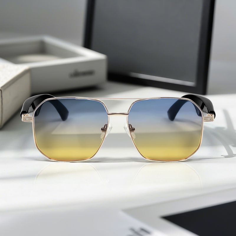 W100 AI Smart Glasses With Bluetooth, Audio Calls, Music Playback & AI Translation - Lightweight & Stylish For Business & Travel_voghion.com