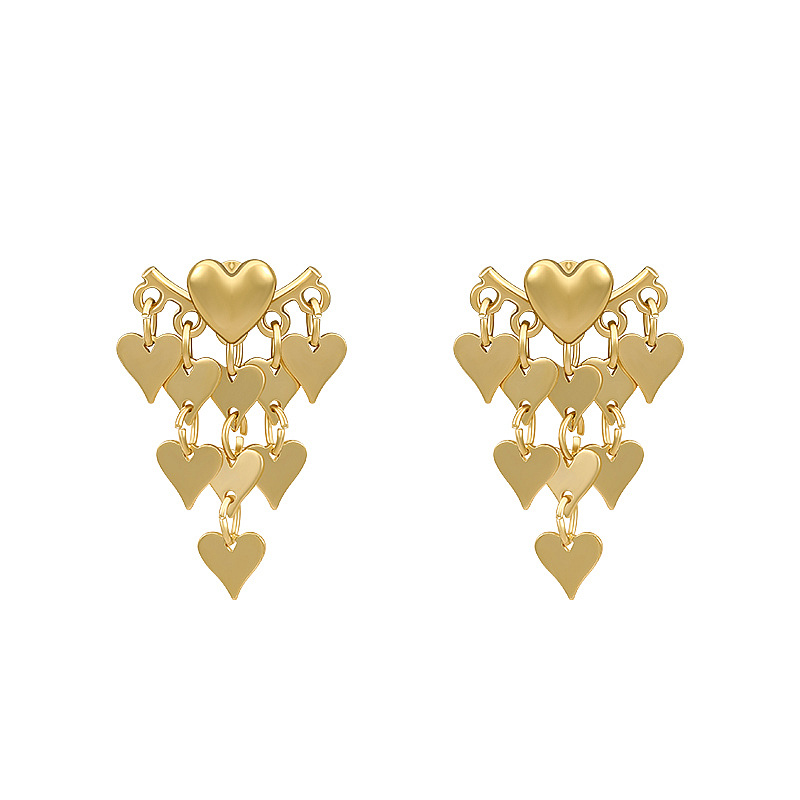 Sier VENUS Sterling moda Multi uso Metal corazón borla gota pendientes joyería Halloween fiesta Accesso_voghion.com