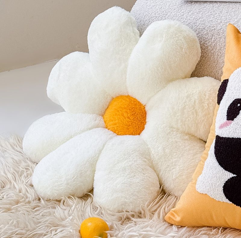 Coussin décoratif en peluche douce motif lune et boule (motif abstrait moderne, idéal pour un canapé-lit, un cadeau, une décoration d'intérieur, en velours)_voghion.com