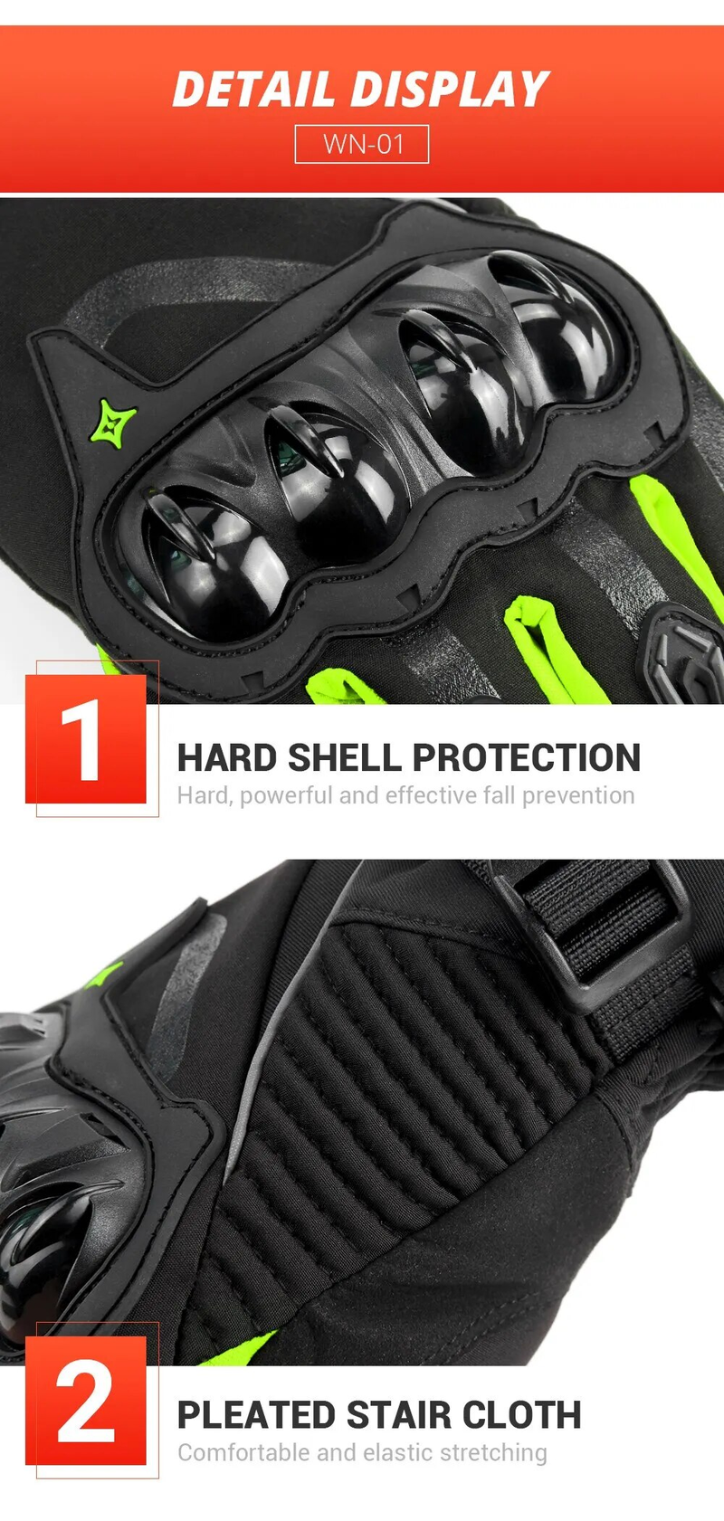 Motorcykelhandskar Vindtäta Vattentäta Guantes Moto Motorcykelåkningshandskar Pekskärm Moto Motocrosshandskar Vinter_voghion.com