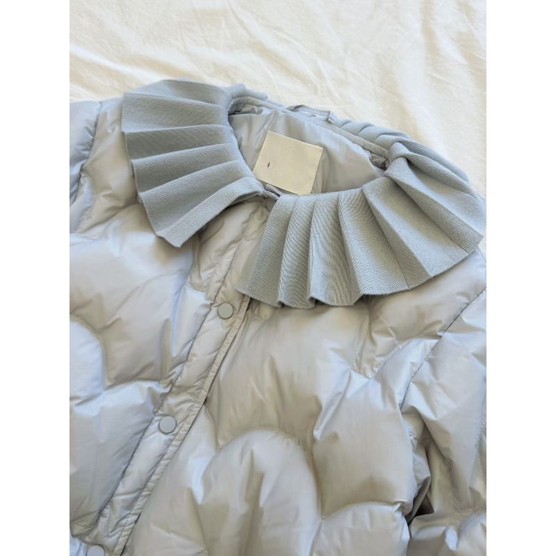 Plüsch-Pufferjacke für Mädchen – Leichter Wintermantel (3–8 Jahre, 100–140 cm, Himmelblau)_voghion.com