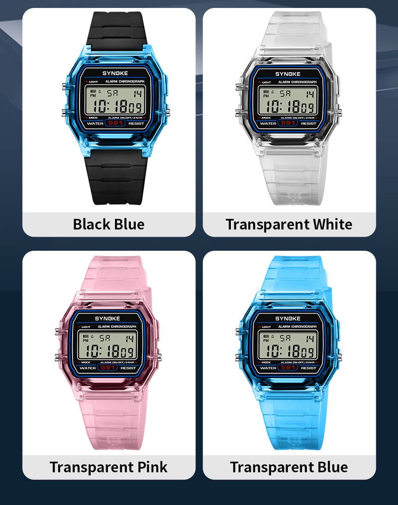 Retro Digital Sports Watch For Men And Women - Lightweight Square Design, 30M Waterproof, PU Strap, Multiple Color Options Small Square Spot_voghion.com