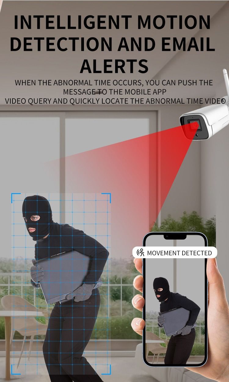 Security Cameras Dedicated 4MP Wireless Wifi Surveillance Camera Home HD Full Color Card Gun Mobile Phone Voice_voghion.com