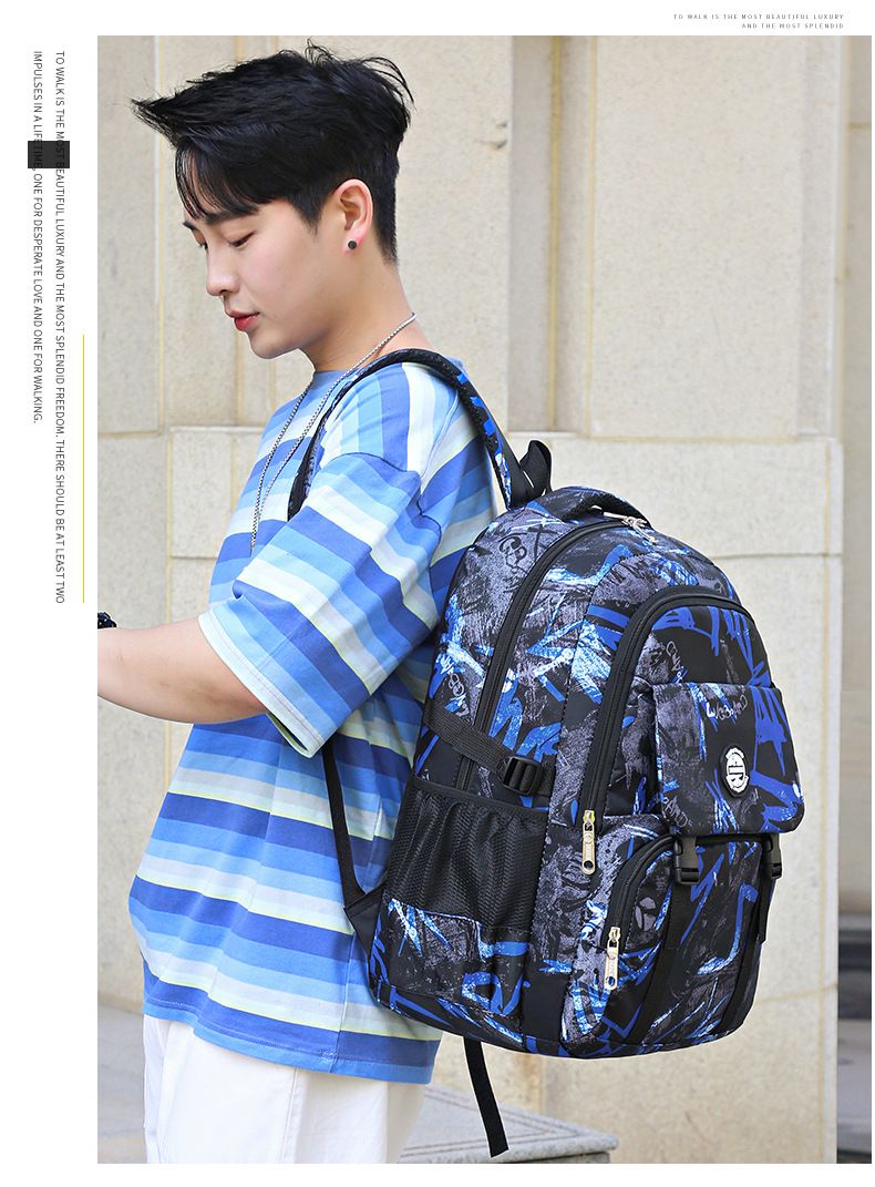 Backpack Trendy Junior And Senior High School Student Backpack Fashion Camouflage Travel Large Capacity Computer Backpack_voghion.com