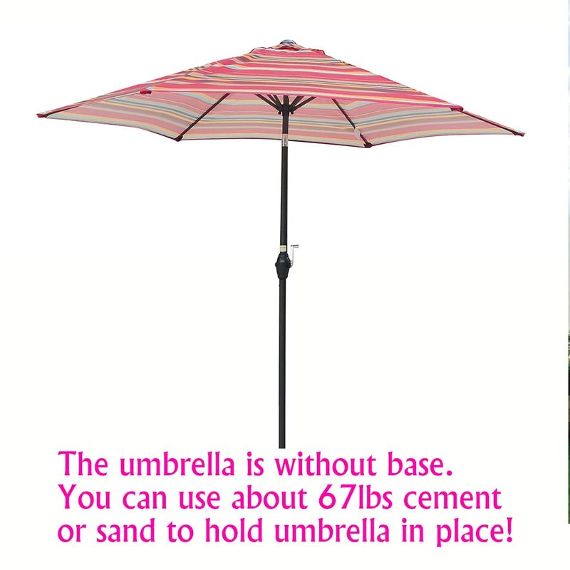 9FT TILT UMBRELLA With Stripes Fabric_voghion.com