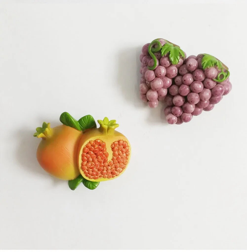 3D Creatief Driedimensionaal Ontwerp Hars Fruit Druif Watermeloen Accessoires Home Decor Koelkastmagneet Koelkast Decoratie_voghion.com