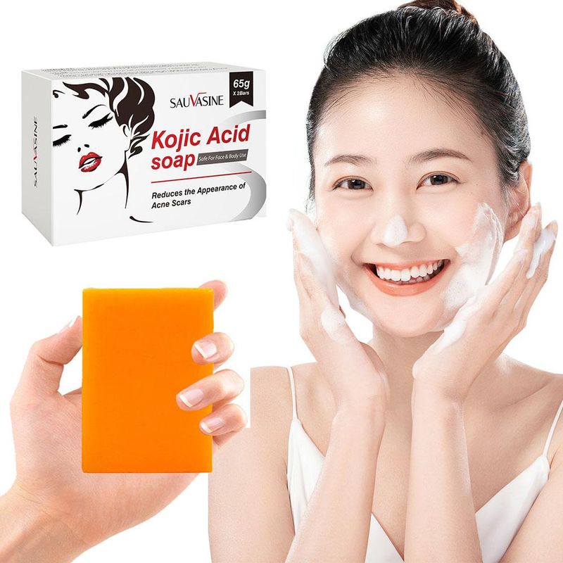 1/2 pz. Sapone all'acido cogico per il corpo, per la pulizia profonda del viso, per l'acne, per la rimozione di punti neri e macchie scure, saponette, controllo dell'olio, schiarente per la pelle_voghion.com