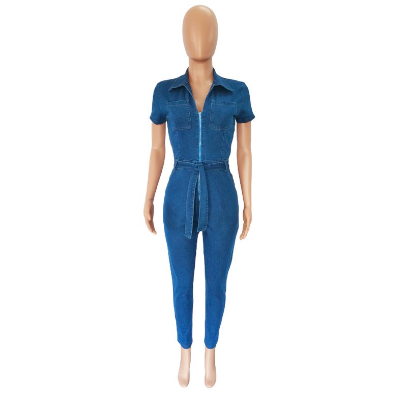 Women's fashion sexy fashion denim romper_voghion.com