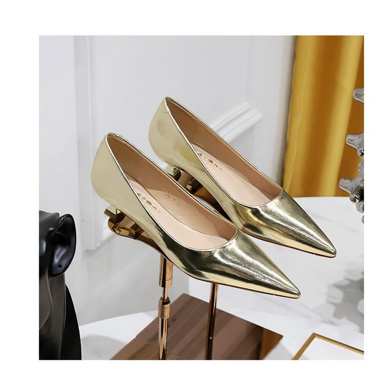 230-7 Style Fashionable, Simple Comfortable Low Cat Heel Shallow Mouth Pointed Banquet Women's Shoes, Spring And Autumn_voghion.com
