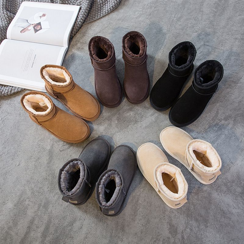2025New Australian XLL А UG leather learning short men's and women's snow boots for winter_voghion.com