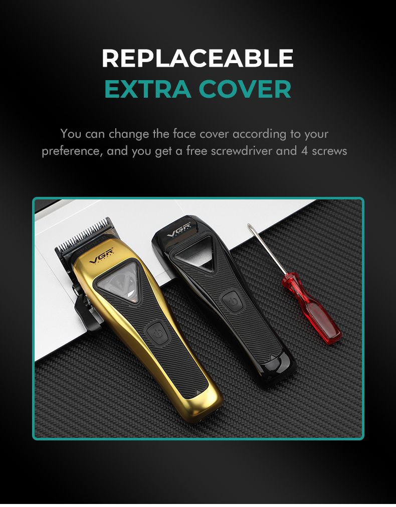 VGR Professional Cutting hine Electric Hair Trimmer Vector Motor Barber Cordless Clipper for Men V-015_voghion.com