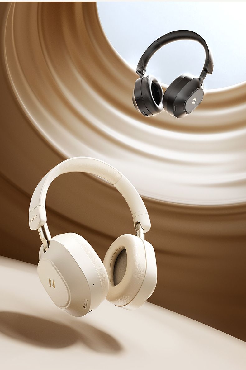 Cuffie auricolari Hewitt H668BT Bluetooth pieghevoli, rotanti, telescopiche, ANC, con cancellazione attiva del rumore_voghion.com