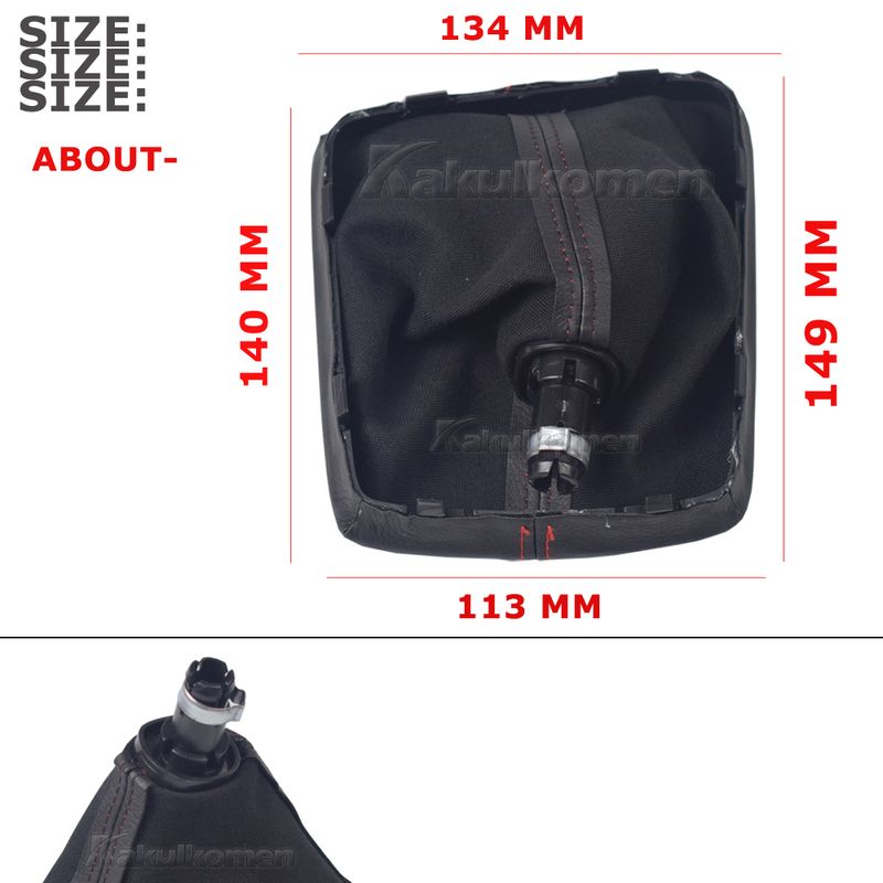 Leather Car Gear Shift Knob Lever Gaitor Boot Cover For Seat Leon III 3 2012 2013 2014 2015 2016 2017 5/6 Speed Manual_voghion.com