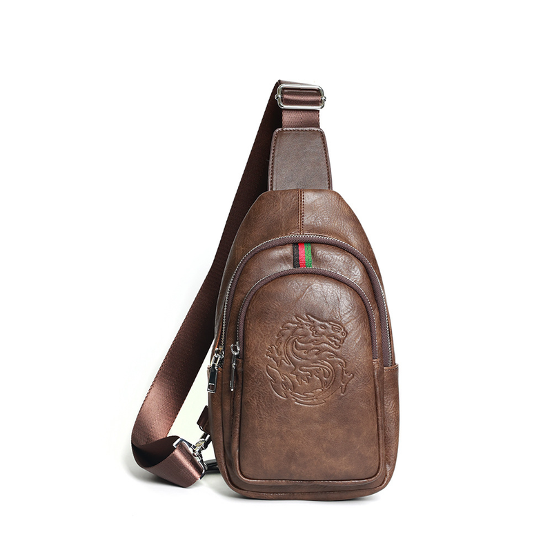 Umhängetaschen für Männer 2023 Neue Hochwertige Drachen Totem Muster High-end-Brusttasche Lässige Mode Umhängetasche_voghion.com