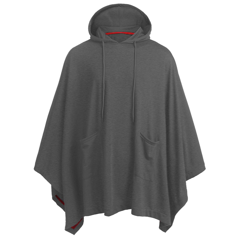 Spring New Men's Wear Large Solid Color Fashion European and American Men's Hooded Cloak_voghion.com