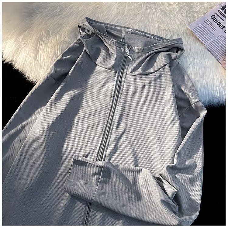 Leichter Mesh-Sonnenhoodie für Herren und Damen mit LSF 50+ UV-Schutz – Atmungsaktiver Sommer-Windbreaker mit Unisex-Passform, Freizeitmantel für Outdoor-Reisen_voghion.com