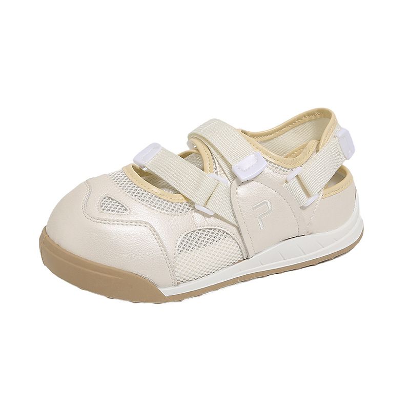 Little White Shoes Female Velcro Female Student Casual Through The Net Versatile Board Shoes Street Shot_voghion.com