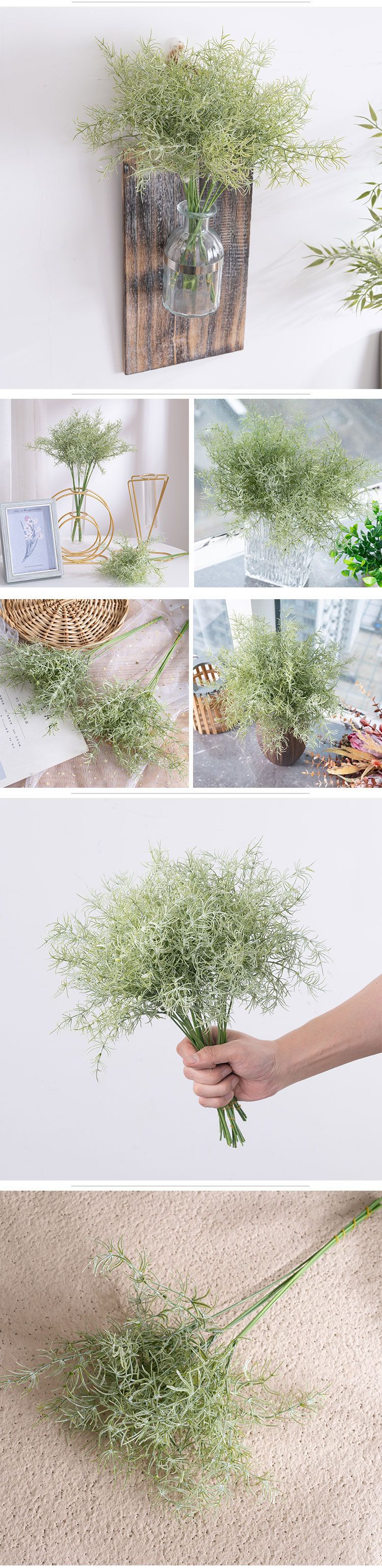 Artigianato Baisi piccoli mazzi di fiori artificiali produttori di fiori artificiali e piante verdi all'ingrosso decorazioni per matrimoni transfrontaliere YC1001-3_voghion.com