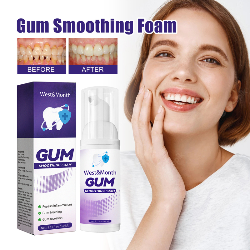 West&Month Schiuma di gomma Mousse Pulizia delle macchie dei denti Cura dello sporco Dentifricio sbiancante orale 2024_voghion.com
