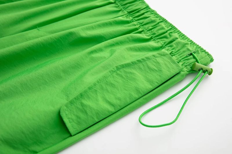 Sieviešu apģērbi INS hot girl elastīga kaklasaite brīvs kombinezons sieviešu kroku potītes ikdienas bikses modernas_voghion.com