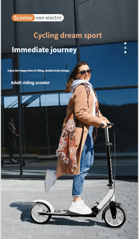 City Zweirad Erwachsene Für Erwachsene Und Kinder, Faltbar Mit Doppelbremse, Tretroller, Scooter_voghion.com