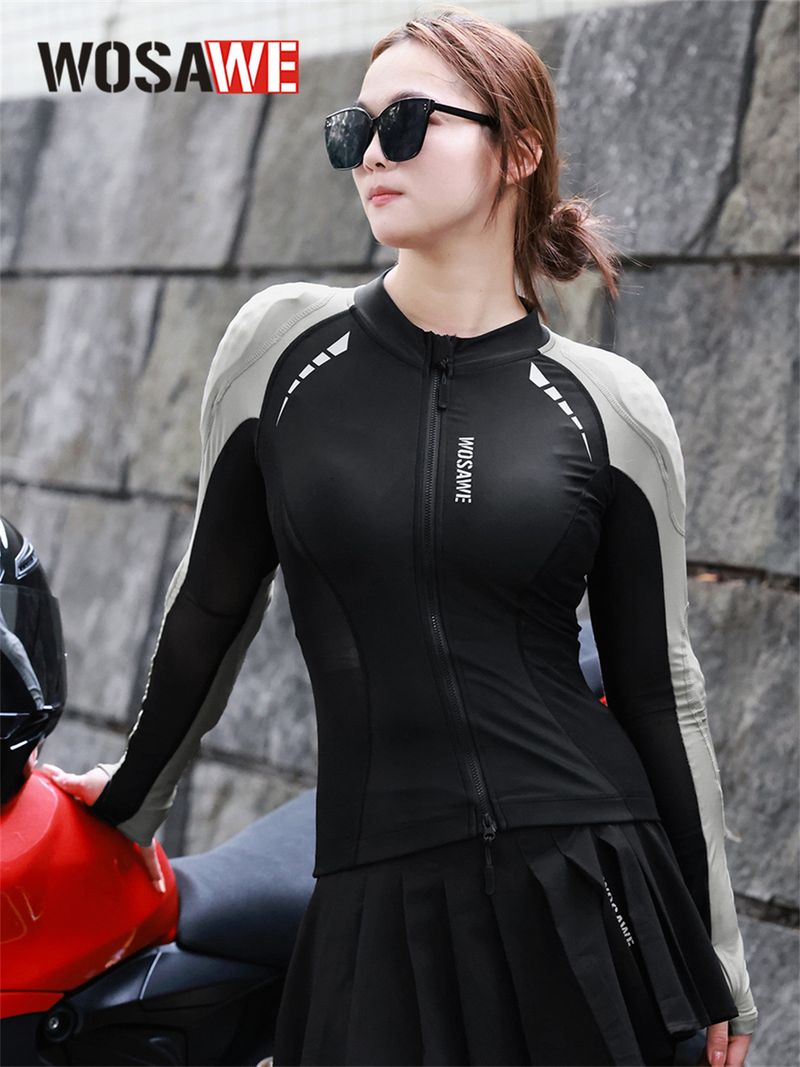 WOSAWE Spring And Summer Knight Top Protective Gear Women's Riding Armor Clothing Motorcycle Crash Protection Equipment_voghion.com