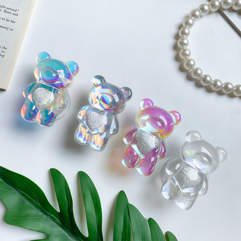 Supporto per airbag per telefono Little Bear, adesivo laser creativo, scalabile, stabile e portatile, coreano Instagram_voghion.com