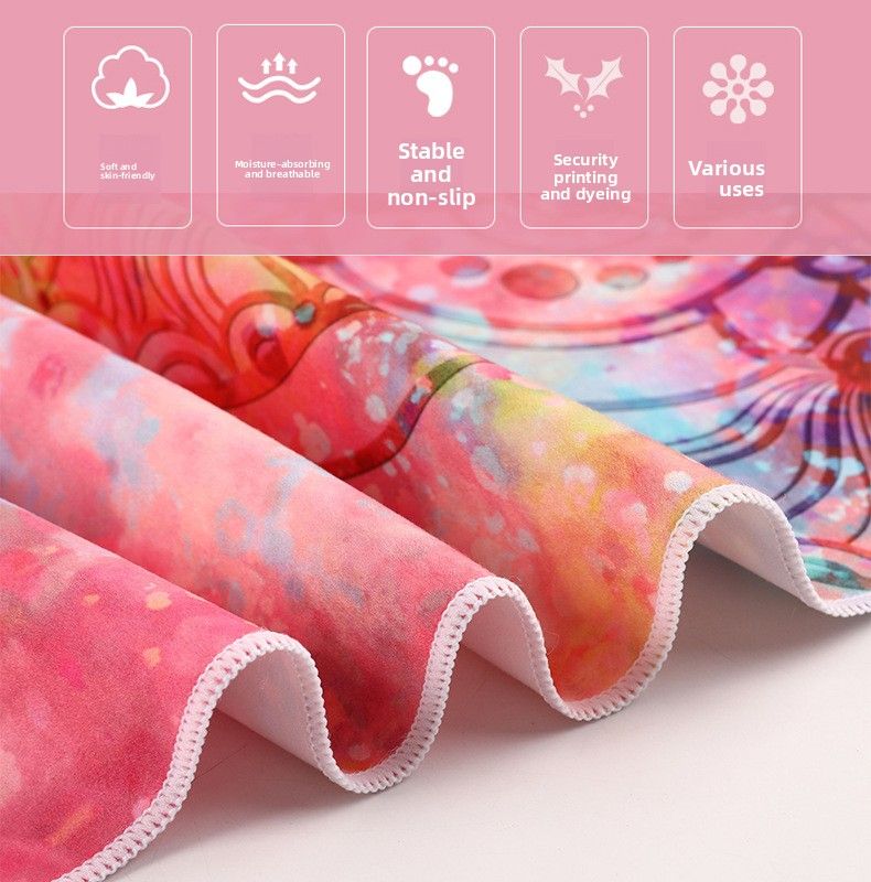 Mat handdoek, antislipmat, zweetabsorberend, draagbaar en aanpasbaar sporthanddoek voor yoga_voghion.com