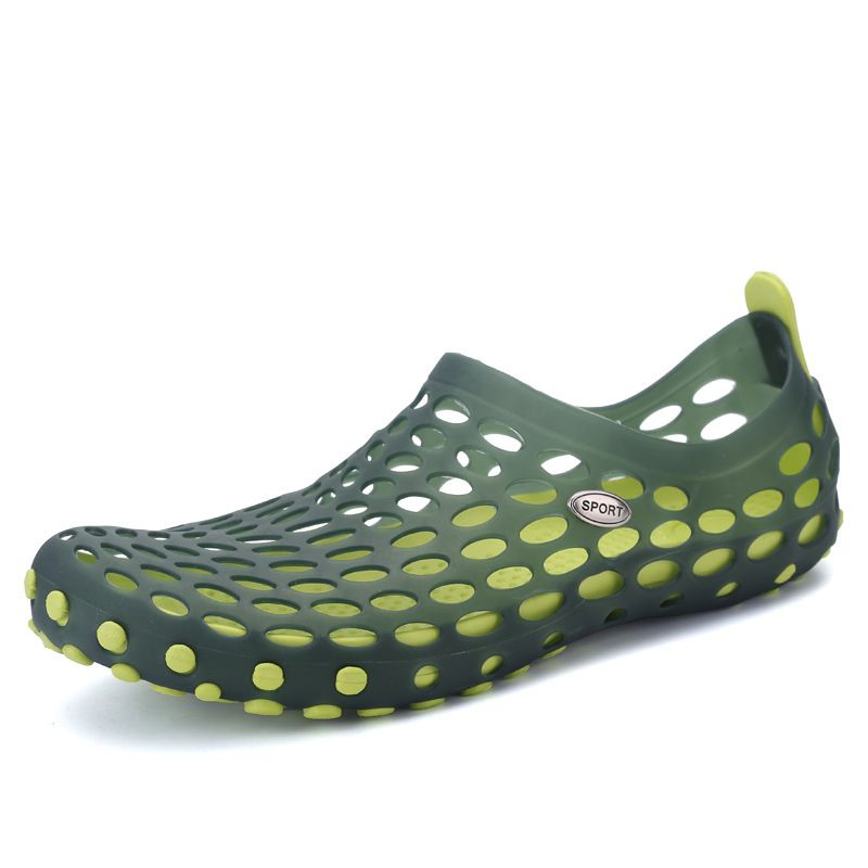 2024 Sommer und Herbst Hohl Kunststoff Jelly Clogs Paar Strand Casual Wasserschuhe_voghion.com