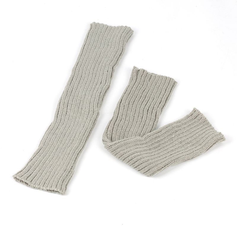 Unisex Beinwärmer für Männer und Frauen Gestrickte Fußwärmer Farbig gestreifte Stiefelwärmer Stapelsocken_voghion.com