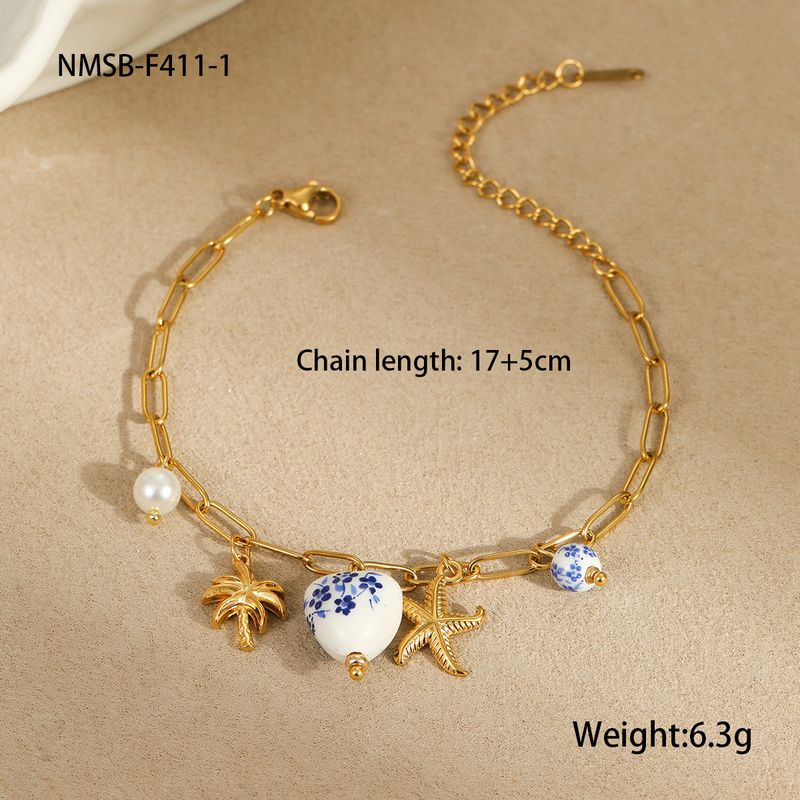 Charme armbanden ketting sieraden oceaan stijl vakantie strand wind kwast zeester schelp hanger ketting_voghion.com