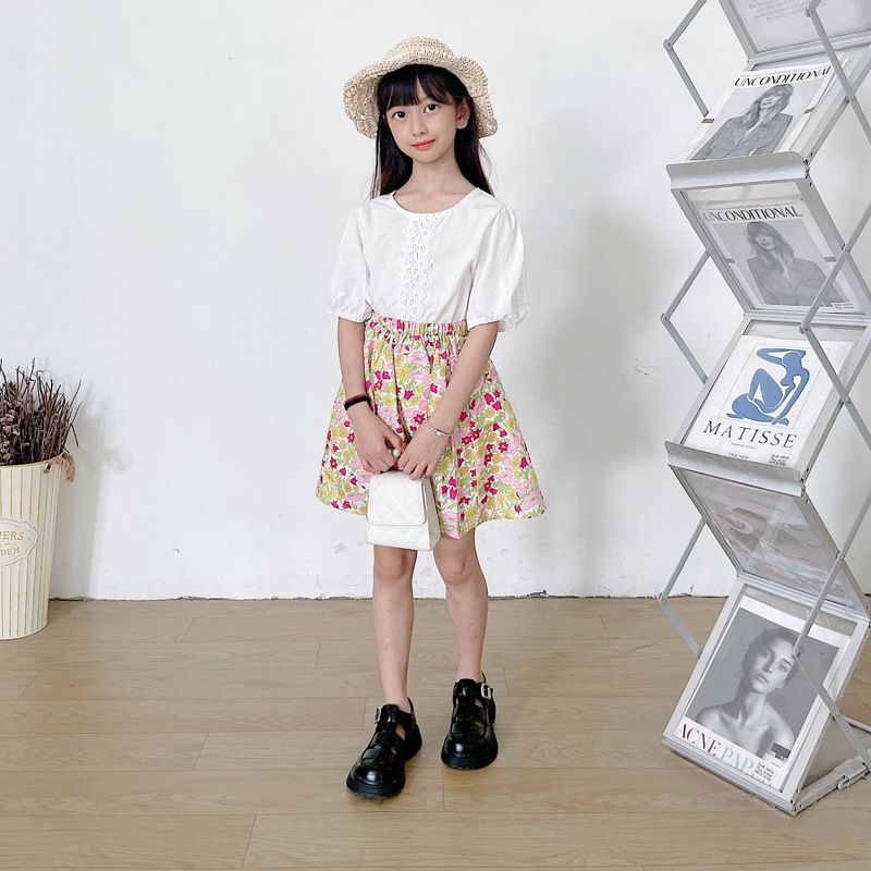 Mutter & Kinder Neue kinder Röcke Mädchen Kleine Blumen Röcke Baby Kleine Blumen Taille Röcke Kleider_voghion.com