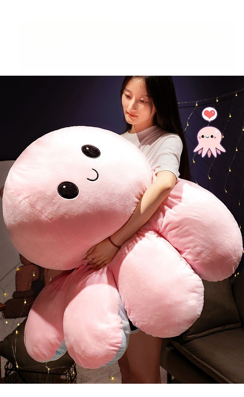 Face-Changing Plush Pillow Toy Reversible Fabric Doll Giant Double-Sided Octopus_voghion.com
