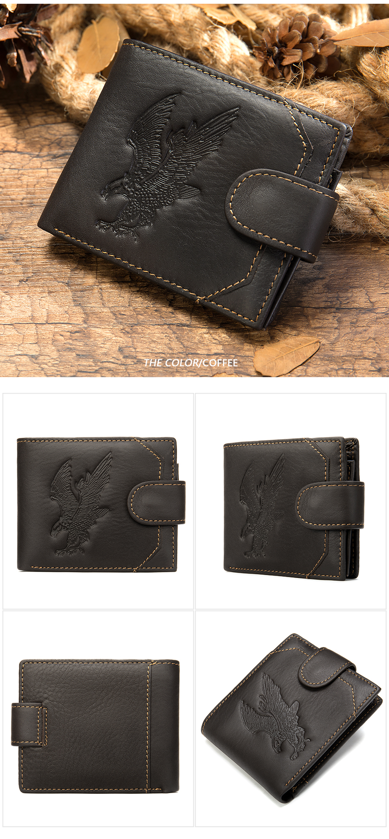 Luufan Leather Men's Wallet Genuine Leather Zipper Coin Hasp Short Purse Card Holder Purse For Man Clutch Wallets_voghion.com
