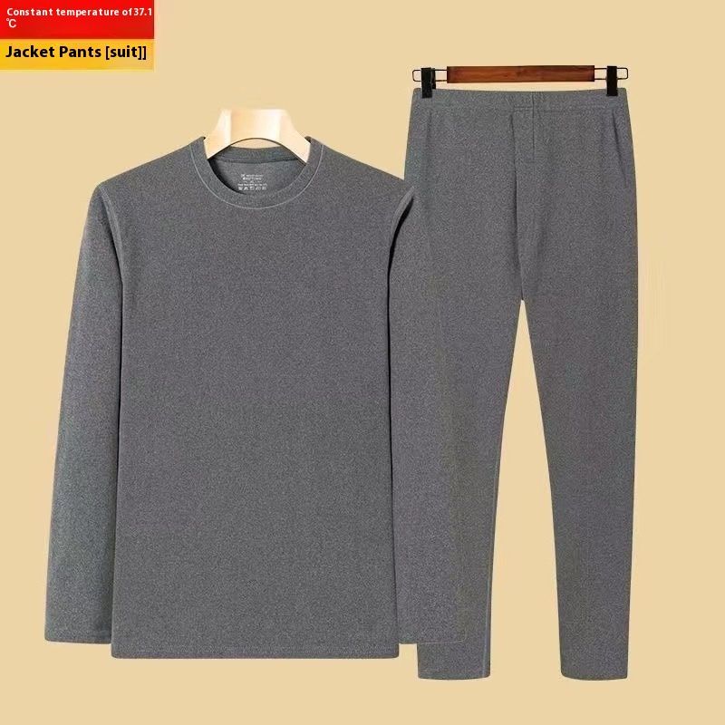 Derong heren thermisch ondergoed ronde hals dunne herfstkleding broek modieus middelbare leeftijd en jong plus size slim fit_voghion.com