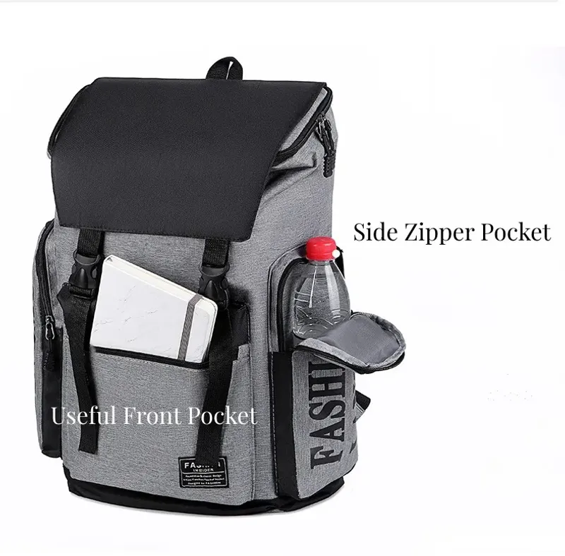 Mode für Männer Einfaches Design Laptop-Rucksack Hochwertiges Nylonmaterial Computertasche_voghion.com