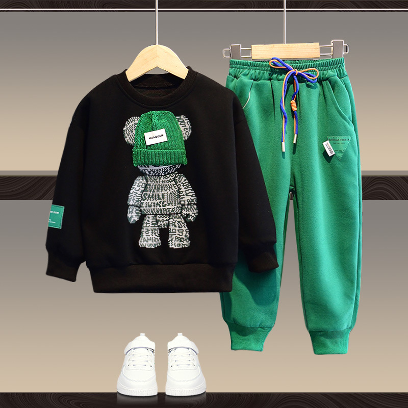 Suéter fino informal de moda para niños primavera y otoño 2023 nuevo conjunto para niños_voghion.com