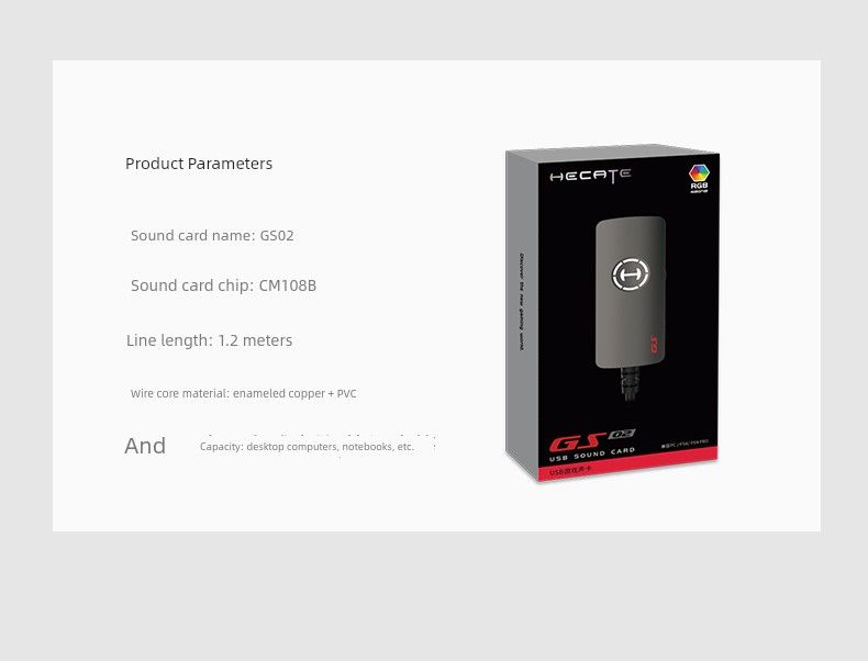 Hecate/Walker GS02 Computer External Usb7.1 Effect Game Card Magic Sound Voice Changing Plug-and-Play_voghion.com